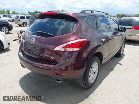 ✅ 2014 Nissan Murano SL • VIN: JN8AZ1MU5EW407947 • Lot: 42573327. Listed on IAAI with 122,588 mi. Free auction sales archive from the USA and detailed vehicle history report at DreamBid. Image 4.