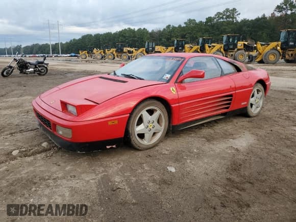 ✅ 1989 Ferrari 348 • VIN: ZFFFA35A8K0082395 • Lot: 70818884. Listed on Copart with 38,978 mi. Free auction sales archive from the USA and detailed vehicle history report at DreamBid. Image 1.