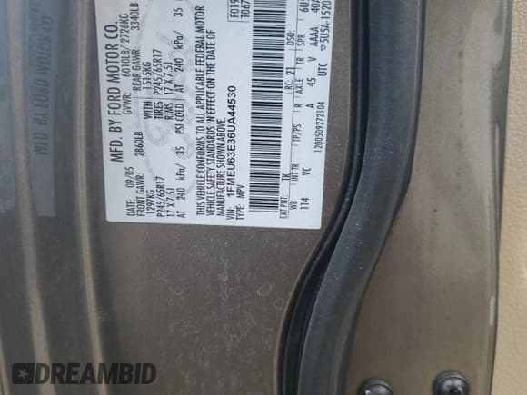 ✅ 2006 Ford Explorer XLT • VIN: 1FMEU63E36UA44530 • Lot: 70831765. Listed on Copart with 208,830 mi. Free auction sales archive from the USA and detailed vehicle history report at DreamBid. Image 12.