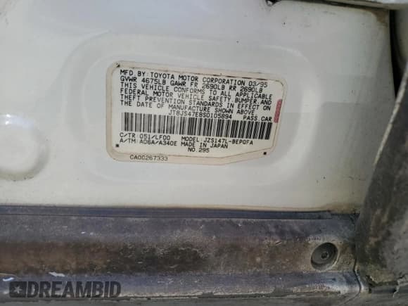 ✅ 1995 Lexus GS 300 • VIN: JT8JS47E8S0105894 • Лот: 84705705. Опубликован ранее на Copart с пробегом 337 496 миль. Бесплатный доступ к архиву аукционных продаж из США и подробный отчёт об истории автомобиля на DreamBid. Изображение 12.