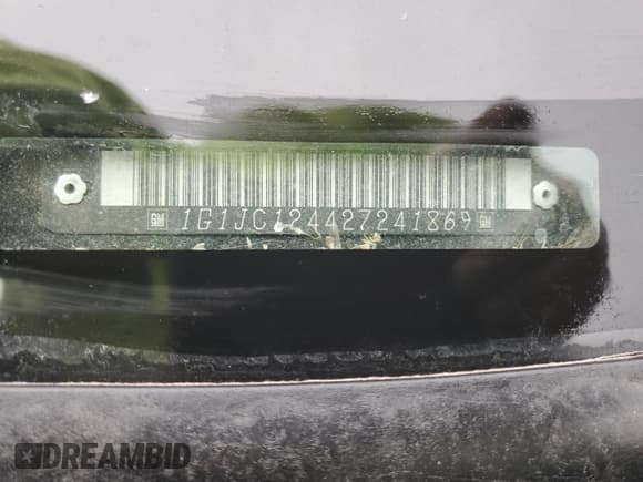 ✅ 2002 Chevrolet Cavalier • VIN: 1G1JC124427241869 • Lot: 69364545. Listed on Copart with Not provided. Free auction sales archive from the USA and detailed vehicle history report at DreamBid. Image 12.