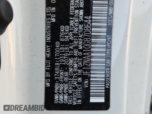 ✅ 2016 Scion FR-S • VIN: JF1ZNAA10G8708644 • Лот: 92320755. Опубликован ранее на Copart с пробегом 147 937 миль. Бесплатный доступ к архиву аукционных продаж из США и подробный отчёт об истории автомобиля на DreamBid. Изображение 13.