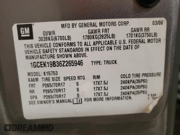 ✅ 2006 Chevrolet Silverado 1500 LT2 • VIN: 1GCEK19B36Z265946 • Лот: 54003095. Опубликован ранее на Copart с пробегом 206 605 миль. Бесплатный доступ к архиву аукционных продаж из США и подробный отчёт об истории автомобиля на DreamBid. Изображение 12.