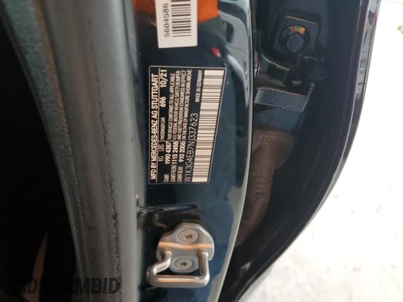 ✅ 2022 Mercedes-Benz A 220 • VIN: W1K3G4EB7NJ337623 • Lot: 85737135. Listed on Copart with 121,062 mi. Free auction sales archive from the USA and detailed vehicle history report at DreamBid. Image 13.