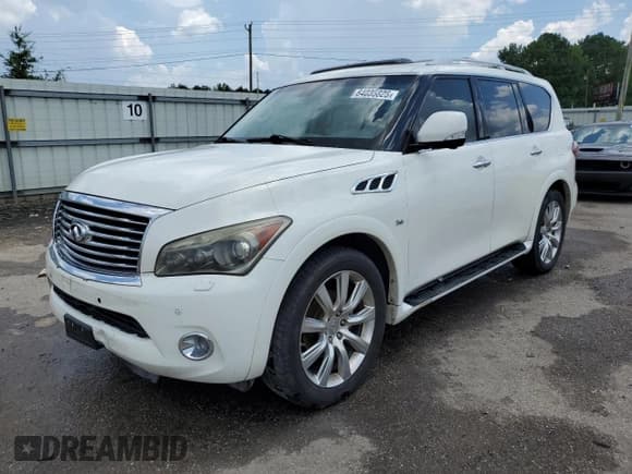 ✅ 2014 Infiniti QX80 • VIN: JN8AZ2NF4E9553129 • Лот: 64035825. Опубликован ранее на Copart с пробегом 191 759 миль. Бесплатный доступ к архиву аукционных продаж из США и подробный отчёт об истории автомобиля на DreamBid. Изображение 1.