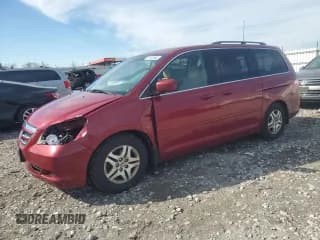 ✅ 2005 Honda Odyssey EX • VIN: 5FNRL38405B404688 • Lot: 91181665. Listed on Copart with 227,074 mi. Free auction sales archive from the USA and detailed vehicle history report at DreamBid. Image 1.