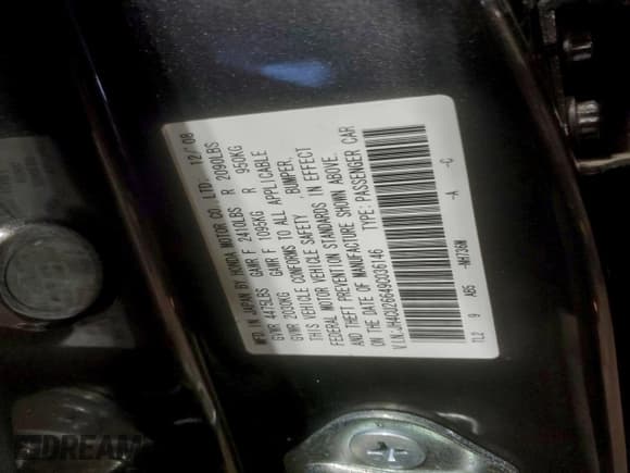 ✅ 2009 Acura TSX • VIN: JH4CU26649C036146 • Lot: 93622925. Listed on Copart with 150,481 mi. Free auction sales archive from the USA and detailed vehicle history report at DreamBid. Image 12.