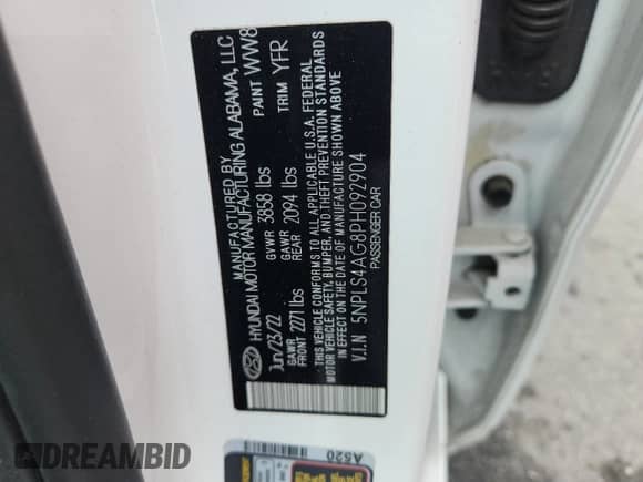 ✅ 2023 Hyundai Elantra SEL • VIN: 5NPLS4AG8PH092904 • Lot: 71776515. Listed on Copart with 40,831 mi miles. Access the free auction sales archive from the USA and view a detailed vehicle history report at DreamBid. Image 13.