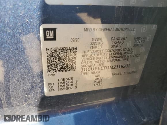 ✅ 2021 Chevrolet Silverado 1500 RST • VIN: 1GCUYEED1MZ116201 • Lot: 69065534. Wystawiony na Copart z przebiegiem 59 406 mil. Bezpłatny archiwum sprzedaży aukcyjnych z USA i szczegółowy raport historii pojazdu na DreamBid. Zdjęcie 14.