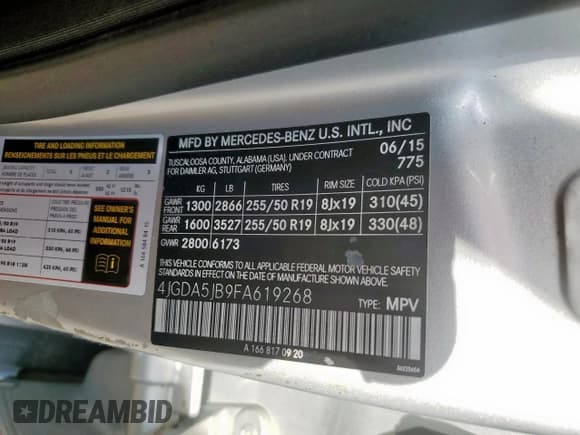 ✅ 2015 Mercedes-Benz M 350 • VIN: 4JGDA5JB9FA619268 • Лот: 89595415. Опубликован ранее на Copart с пробегом 154 268 миль. Бесплатный доступ к архиву аукционных продаж из США и подробный отчёт об истории автомобиля на DreamBid. Изображение 12.