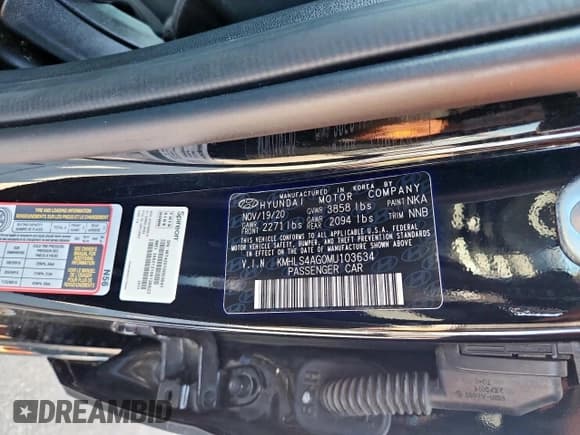 ✅ 2021 Hyundai Elantra SEL • VIN: KMHLS4AG0MU103634 • Lot: 71494625. Listed on Copart with 86,646 mi. Free auction sales archive from the USA and detailed vehicle history report at DreamBid. Image 13.