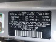 ✅ 2025 Hyundai Elantra SEL Convenience • VIN: KMHLS4DGXSU983816 • Lot: 43693163. Listed on IAAI with 10,377 mi. Free auction sales archive from the USA and detailed vehicle history report at DreamBid. Image 9.