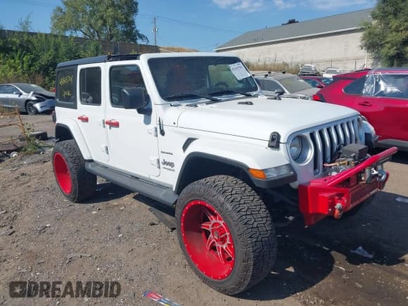 ✅ 2018 Jeep Wrangler Unlimited Sahara • VIN: 1C4HJXEG7JW174936 • Lot: 43343701. Listed on IAAI with 136,409 mi. Free auction sales archive from the USA and detailed vehicle history report at DreamBid. Image 1.