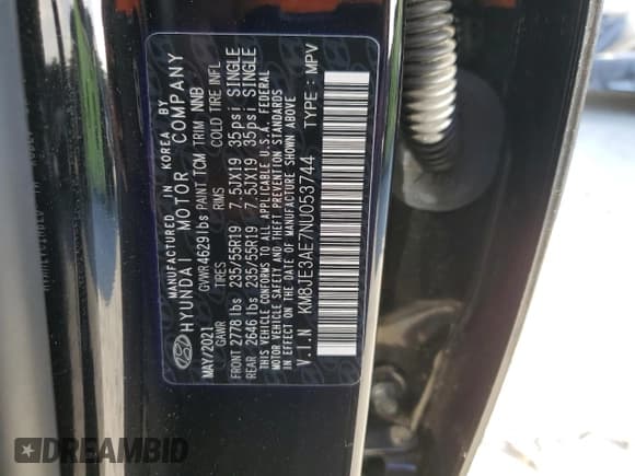 ✅ 2022 Hyundai Tucson Limited • VIN: KM8JE3AE7NU053744 • Lot: 80844494. Wystawiony na Copart z przebiegiem 61 121 mil. Bezpłatny archiwum sprzedaży aukcyjnych z USA i szczegółowy raport historii pojazdu na DreamBid. Zdjęcie 14.