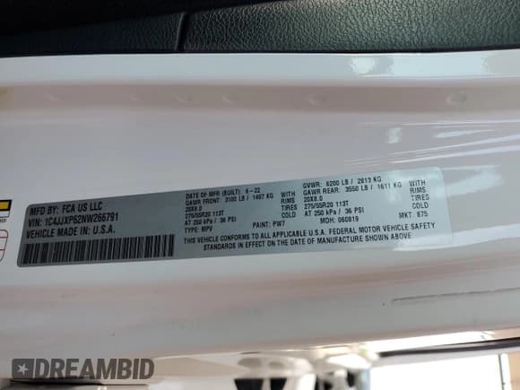 ✅ 2022 Jeep Wrangler Unlimited Sahara • VIN: 1C4JJXP62NW266791 • Lot: 64863535. Listed on Copart with 61,452 mi. Free auction sales archive from the USA and detailed vehicle history report at DreamBid. Image 12.