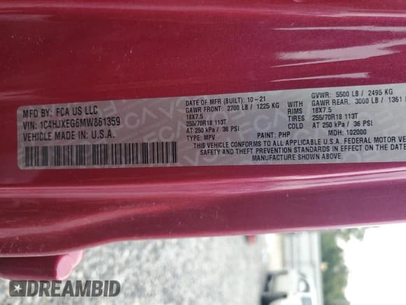 ✅ 2021 Jeep Wrangler Unlimited Sahara • VIN: 1C4HJXEG6MW861359 • Lot: 81632715. Listed on Copart with 56,417 mi. Free auction sales archive from the USA and detailed vehicle history report at DreamBid. Image 13.