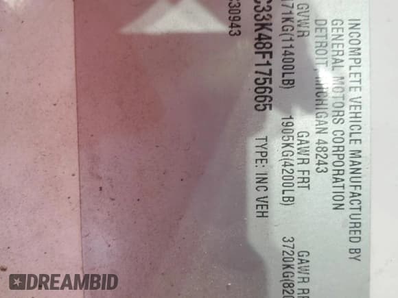 ✅ 2008 Chevrolet Silverado 1500 • VIN: 1GBJC33K48F175665 • Лот: 59660715. Опубликован ранее на Copart с пробегом 121 849 миль. Бесплатный доступ к архиву аукционных продаж из США и подробный отчёт об истории автомобиля на DreamBid. Изображение 12.