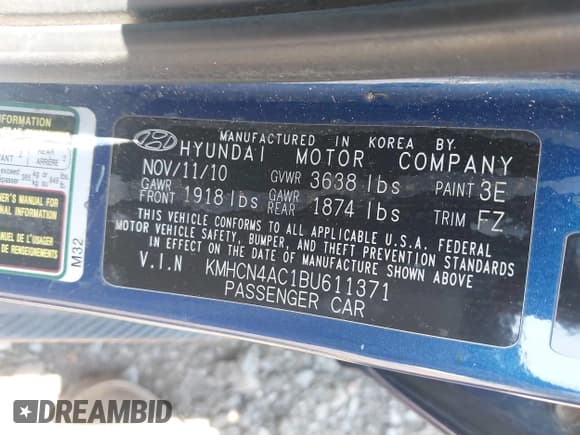 ✅ 2011 Hyundai Accent GLS • VIN: KMHCN4AC1BU611371 • Лот: 42754649. Опубликован ранее на IAAI с пробегом 140 460 миль. Бесплатный доступ к архиву аукционных продаж из США и подробный отчёт об истории автомобиля на DreamBid. Изображение 9.