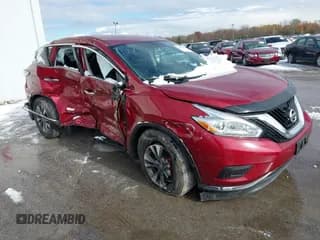 ✅ 2017 Nissan Murano SV • VIN: 5N1AZ2MG7HN135578 • Lot: 43653780. Listed on IAAI with 63,345 mi. Free auction sales archive from the USA and detailed vehicle history report at DreamBid. Image 1.