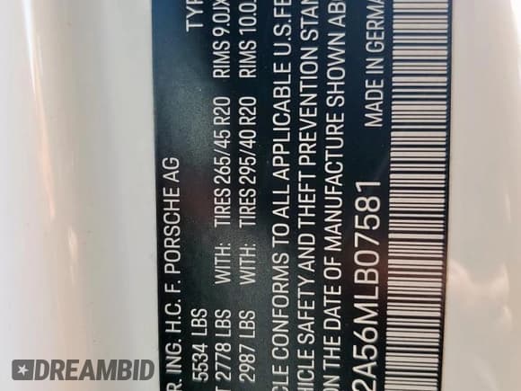 ✅ 2021 Porsche Macan • VIN: WP1AA2A56MLB07581 • Lot: 71793985. Listed on Copart with 36,895 mi. Free auction sales archive from the USA and detailed vehicle history report at DreamBid. Image 14.