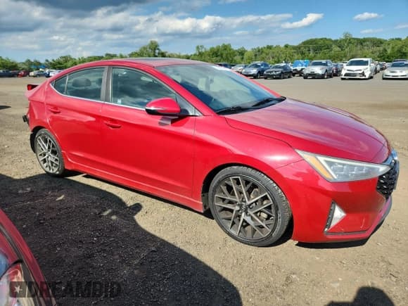 ✅ 2019 Hyundai Elantra Sport • VIN: KMHD04LB3KU837029 • Lot: 65980765. Listed on Copart with 111,837 mi. Free auction sales archive from the USA and detailed vehicle history report at DreamBid. Image 4.