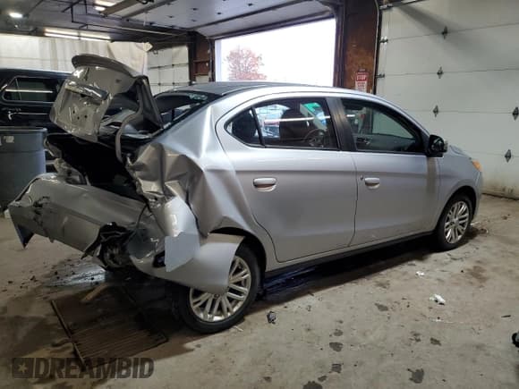 ✅ 2023 Mitsubishi Mirage SE • VIN: ML32FVFJ7PHF01490 • Лот: 87387415. Опубликован ранее на Copart с пробегом 27 382 миль. Бесплатный доступ к архиву аукционных продаж из США и подробный отчёт об истории автомобиля на DreamBid. Изображение 3.