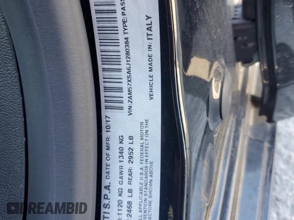 ✅ 2018 Maserati Ghibli • VIN: ZAM57XSA6J1280384 • Лот: 62894685. Опубликован ранее на Copart с пробегом 41 249 миль. Бесплатный доступ к архиву аукционных продаж из США и подробный отчёт об истории автомобиля на DreamBid. Изображение 12.