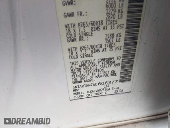 ✅ 2010 Nissan Pathfinder SE • VIN: 5N1AR1NN7AC606377 • Lot: 42185280. Wystawiony na IAAI z przebiegiem 215 305 mil. Bezpłatny archiwum sprzedaży aukcyjnych z USA i szczegółowy raport historii pojazdu na DreamBid. Zdjęcie 9.