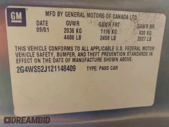 ✅ 2002 Buick Century Custom • VIN: 2G4WS52J121148409 • Lot: 43333286. Wystawiony na IAAI z przebiegiem 112 750 mil. Bezpłatny archiwum sprzedaży aukcyjnych z USA i szczegółowy raport historii pojazdu na DreamBid. Zdjęcie 9.