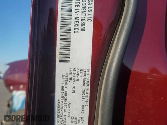 ✅ 2022 Jeep Compass Limited • VIN: 3C4NJDCB9NT108988 • Lot: 92675525. Listed on Copart with 75,244 mi. Free auction sales archive from the USA and detailed vehicle history report at DreamBid. Image 14.