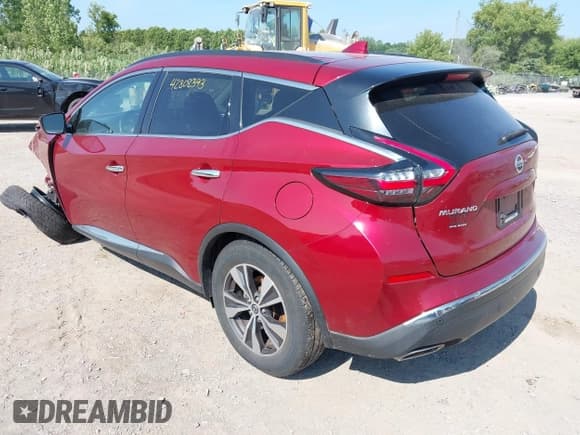 ✅ 2020 Nissan Murano SV • VIN: 5N1AZ2BJ9LN131622 • Lot: 42808393. Listed on IAAI with 91,519 mi. Free auction sales archive from the USA and detailed vehicle history report at DreamBid. Image 3.