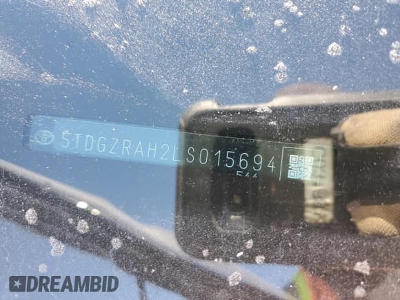 ✅ 2020 Toyota Highlander XLE • VIN: 5TDGZRAH2LS015694 • Lot: 92057195. Listed on Copart with 65,697 mi. Free auction sales archive from the USA and detailed vehicle history report at DreamBid. Image 13.