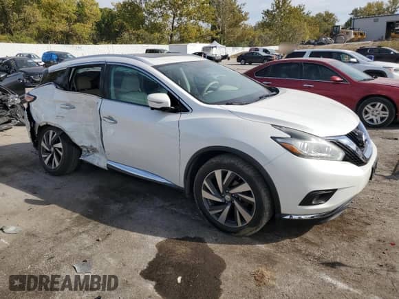 2015 Nissan Murano Platinum with VIN 5N1AZ2MH1FN282243, listed as a Copart auction lot 87272975 with 139,372 mi miles and Salvage title. Bid and sale history available at DreamBid. Image 4.