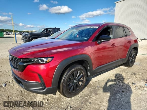 ✅ 2025 Mazda CX-50 S Preferred • VIN: 7MMVABBM5SN320029 • Лот: 87107185. Опубликован ранее на Copart с пробегом 19 525 миль. Бесплатный доступ к архиву аукционных продаж из США и подробный отчёт об истории автомобиля на DreamBid. Изображение 1.