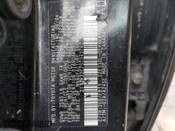 ✅ 2005 Toyota Corolla LE • VIN: 2T1BR32E75C342762 • Лот: 92925185. Опубликован ранее на Copart с пробегом 189 255 миль. Бесплатный доступ к архиву аукционных продаж из США и подробный отчёт об истории автомобиля на DreamBid. Изображение 13.