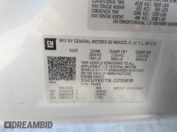 ✅ 2020 Chevrolet Silverado 1500 RST • VIN: 3GCUYEET9LG230839 • Лот: 42949586. Опубликован ранее на IAAI с пробегом 61 537 миль. Бесплатный доступ к архиву аукционных продаж из США и подробный отчёт об истории автомобиля на DreamBid. Изображение 9.