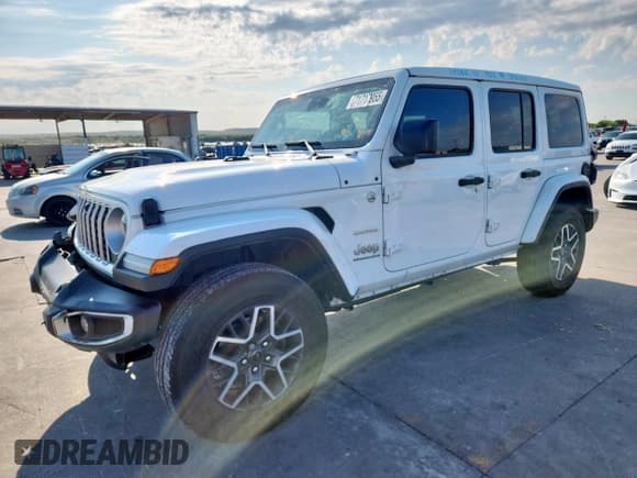 ✅ 2024 Jeep Wrangler Sahara • VIN: 1C4PJXEN3RW105988 • Lot: 71717955. Listed on Copart with 17,691 mi. Free auction sales archive from the USA and detailed vehicle history report at DreamBid. Image 1.