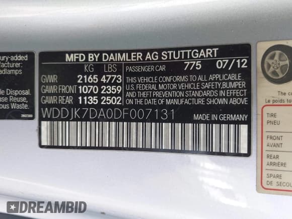 ✅ 2013 Mercedes-Benz SL 550 • VIN: WDDJK7DA0DF007131 • Lot: 43322970. Wystawiony na IAAI z przebiegiem 102 116 mil. Bezpłatny archiwum sprzedaży aukcyjnych z USA i szczegółowy raport historii pojazdu na DreamBid. Zdjęcie 9.