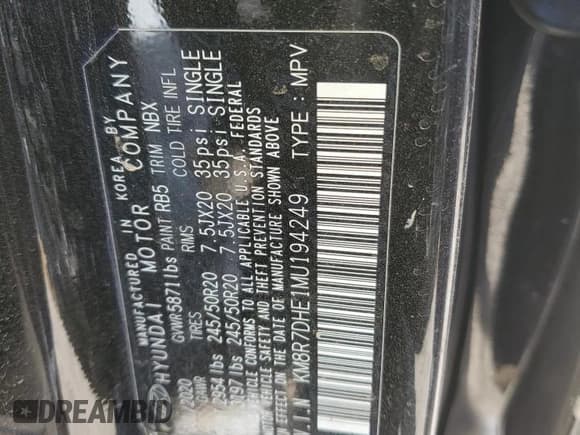 ✅ 2021 Hyundai Palisade Calligraphy • VIN: KM8R7DHE1MU194249 • Лот: 76566784. Опубликован ранее на Copart с пробегом Не указан. Бесплатный доступ к архиву аукционных продаж из США и подробный отчёт об истории автомобиля на DreamBid. Изображение 13.