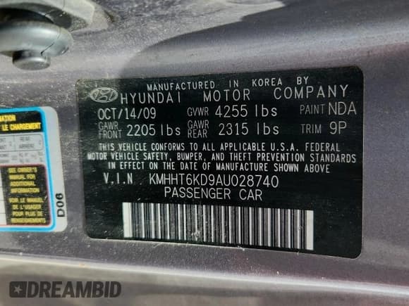✅ 2010 Hyundai Genesis Coupe • VIN: KMHHT6KD9AU028740 • Lot: 62997005. Wystawiony na Copart z przebiegiem 210 161 mil. Bezpłatny archiwum sprzedaży aukcyjnych z USA i szczegółowy raport historii pojazdu na DreamBid. Zdjęcie 12.