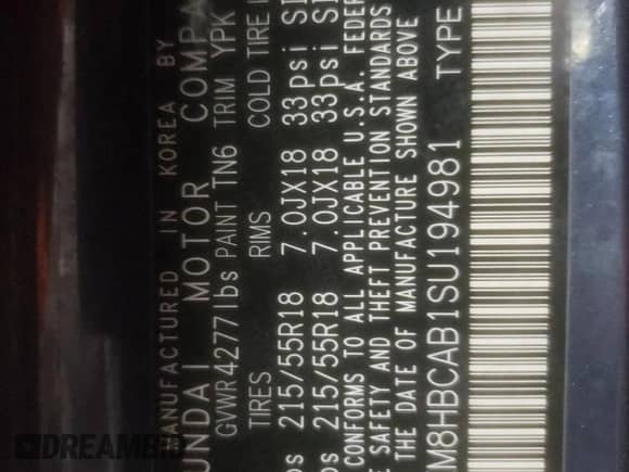 2025 Hyundai Kona SEL with VIN KM8HBCAB1SU194981, listed as a Copart auction lot 89103855 with 8,334 mi miles and Clean title. Bid and sale history available at DreamBid. Image 13.