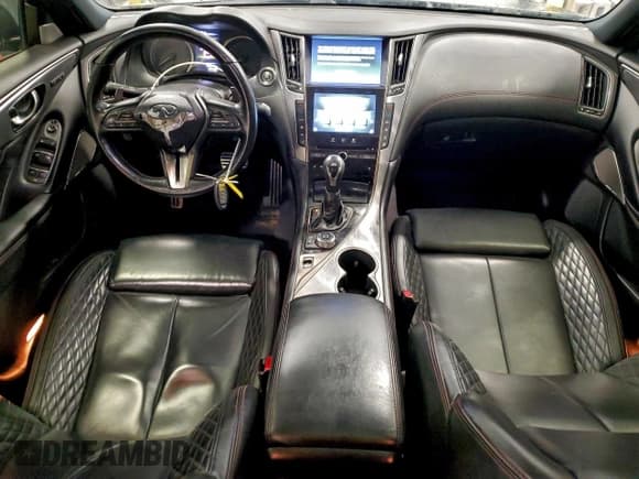 ✅ 2018 Infiniti Q50 Red Sport 400 • VIN: JN1FV7AR7JM480522 • Lot: 94573485. Listed on Copart with 174,642 mi. Free auction sales archive from the USA and detailed vehicle history report at DreamBid. Image 8.