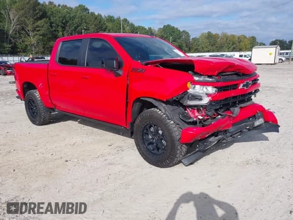 ✅ 2023 Chevrolet Silverado 1500 RST • VIN: 2GCUDEED7P1137921 • Lot: 43321812. Listed on IAAI with 26,795 mi. Free auction sales archive from the USA and detailed vehicle history report at DreamBid. Image 1.