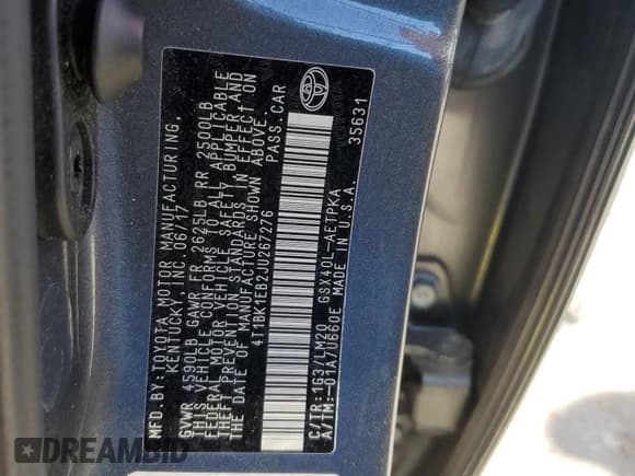 ✅ 2018 Toyota Avalon Limited • VIN: 4T1BK1EB2JU267276 • Lot: 89628695. Wystawiony na Copart z przebiegiem 38 696 mil. Bezpłatny archiwum sprzedaży aukcyjnych z USA i szczegółowy raport historii pojazdu na DreamBid. Zdjęcie 13.