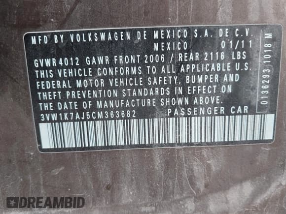 ✅ 2012 Volkswagen Jetta • VIN: 3VW1K7AJ5CM363682 • Lot: 43265768. Wystawiony na IAAI z przebiegiem 187 563 mil. Bezpłatny archiwum sprzedaży aukcyjnych z USA i szczegółowy raport historii pojazdu na DreamBid. Zdjęcie 9.