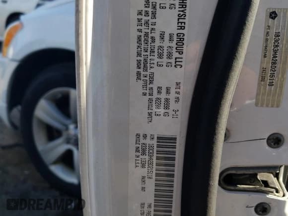 ✅ 2011 Dodge Caliber Mainstreet • VIN: 1B3CB3HA2BD215110 • Лот: 73291364. Опубликован ранее на Copart с пробегом 200 024 миль. Бесплатный доступ к архиву аукционных продаж из США и подробный отчёт об истории автомобиля на DreamBid. Изображение 12.