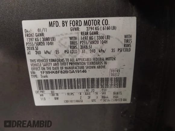 ✅ 2011 Ford Explorer Limited • VIN: 1FMHK8F82BGA19146 • Лот: 42415170. Опубликован ранее на IAAI с пробегом 121 241 миль. Бесплатный доступ к архиву аукционных продаж из США и подробный отчёт об истории автомобиля на DreamBid. Изображение 9.