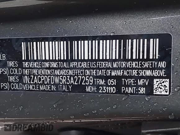 ✅ 2024 Dodge Hornet R/T Plus • VIN: ZACPDFDW5R3A27259 • Lot: 43650915. Listed on IAAI with 2,262 mi. Free auction sales archive from the USA and detailed vehicle history report at DreamBid. Image 9.