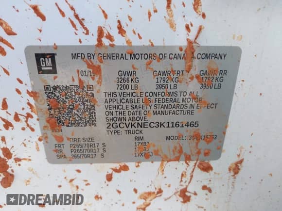 2019 Chevrolet Silverado 1500 Work Truck z VIN 2GCVKNEC3K1161465, wystawiony jako IAAI lot #43477960 z przebiegiem 83 919 mil mil oraz . Historia ofert i sprzedaży dostępna na DreamBid. Obrazek 9.