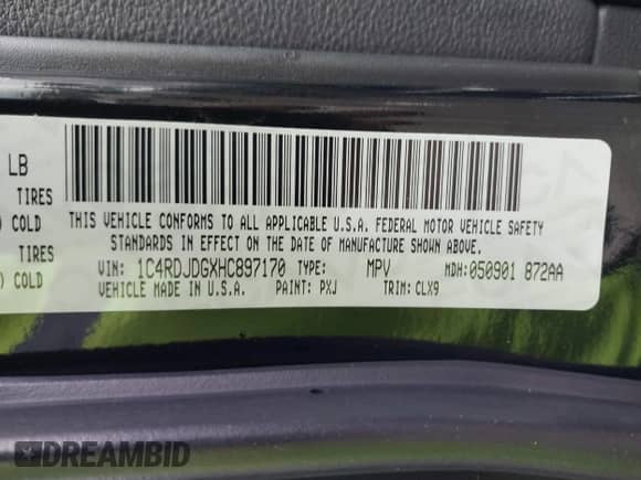 2017 Dodge Durango GT z VIN 1C4RDJDGXHC897170, wystawiony jako IAAI lot #42886720 z przebiegiem 197 950 mil mil oraz . Historia ofert i sprzedaży dostępna na DreamBid. Obrazek 9.